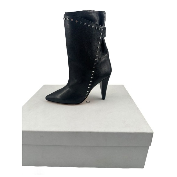IRO CHLONE $795 Studded Leather Ankle Boots Moto US5.5 FR36 Made in Portugal - Picture 2 of 16